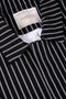 Jianfute Black and White Striped Blazer
