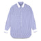 MUSUI Striped Shirt with Designer Collar