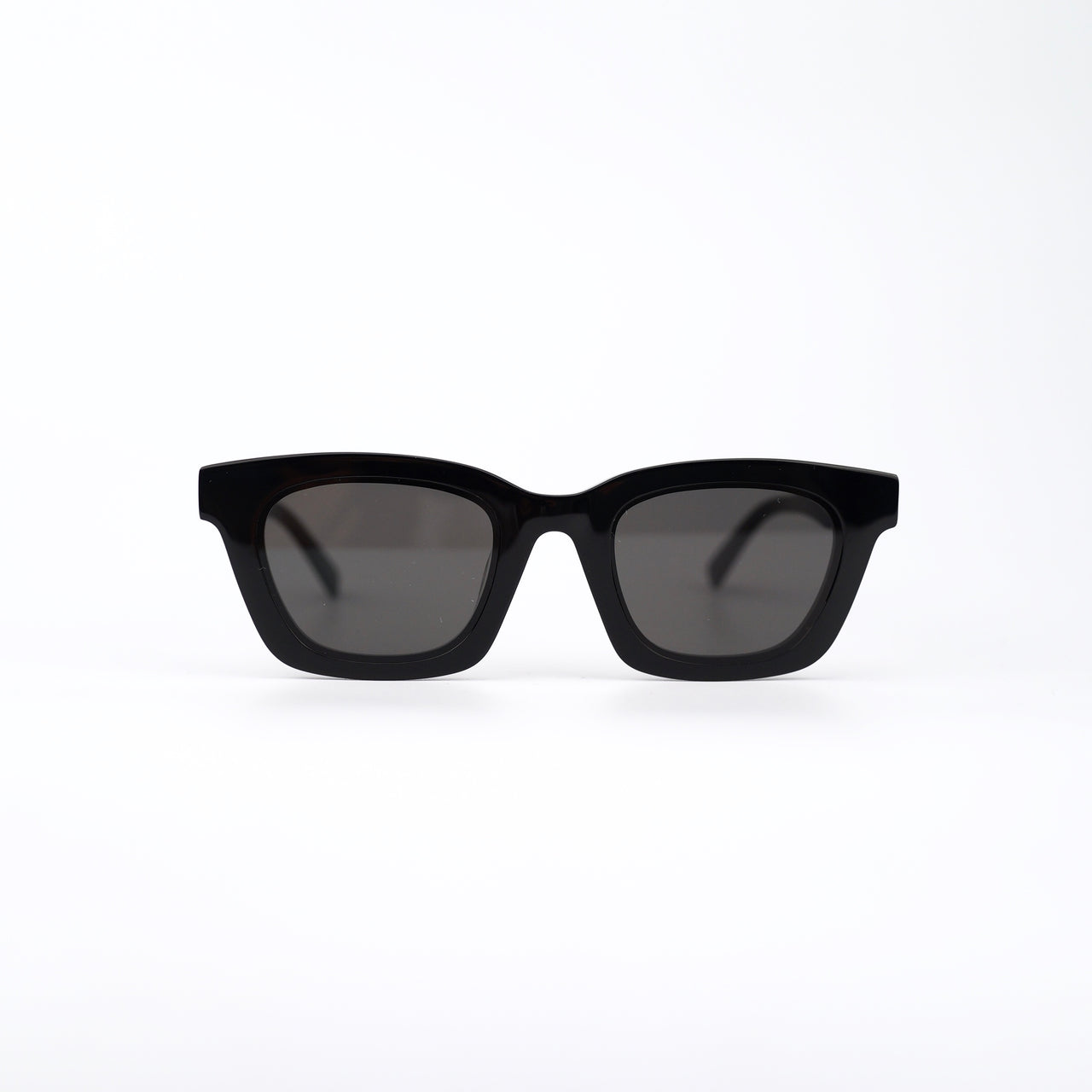 Black Acetate Sunglasses with Dark Gray Lenses