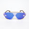 Gold Tone Metal Frame Sunglasses with Convertible Mirror Lenses
