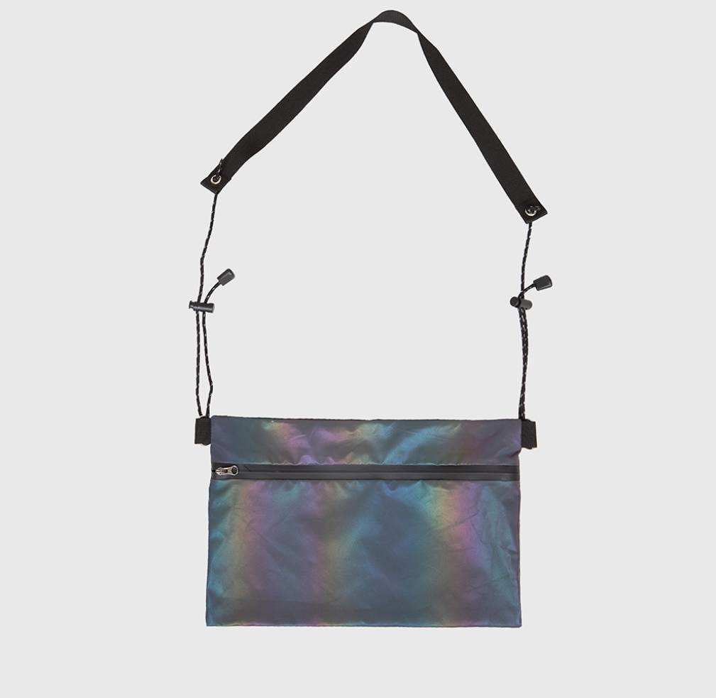 Unisex Rainbow Colored Reflective Sling Bag