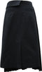 Trenchcoat Detail Wrap Pleats Black Skirt