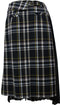 Trenchcoat Detail Wrap Pleats Checker Skirt