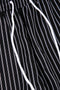 Jianfute Black & White Striped Pants
