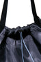 Belpost Silver Gray Messenger Bag with Light Blue String