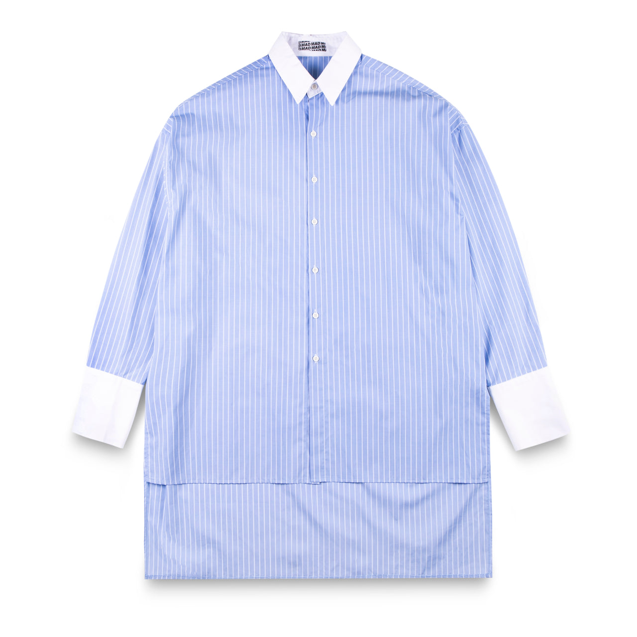 MADMAD Long Blue Striped Shirt