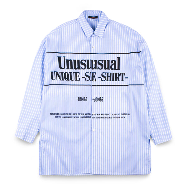 MADMAD Light Blue Long Shirt with Words