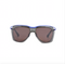 Matt Blue Coated Metal Frame Sunglasses with Dark Gray Layered Lens